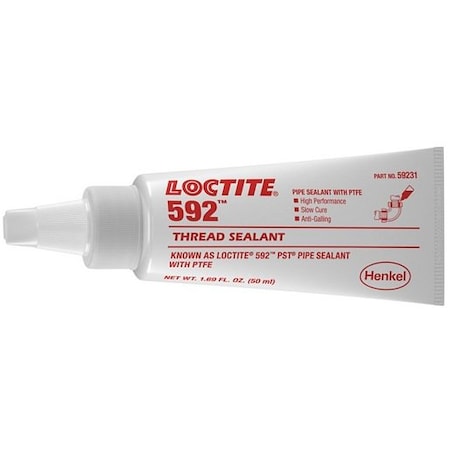 Henkel Thread Sealant; High Temperature; Tube; 50 Ml; Paste; Pipe Thread and Fitting 592 SLOW CURE 50ML IDH 209761
